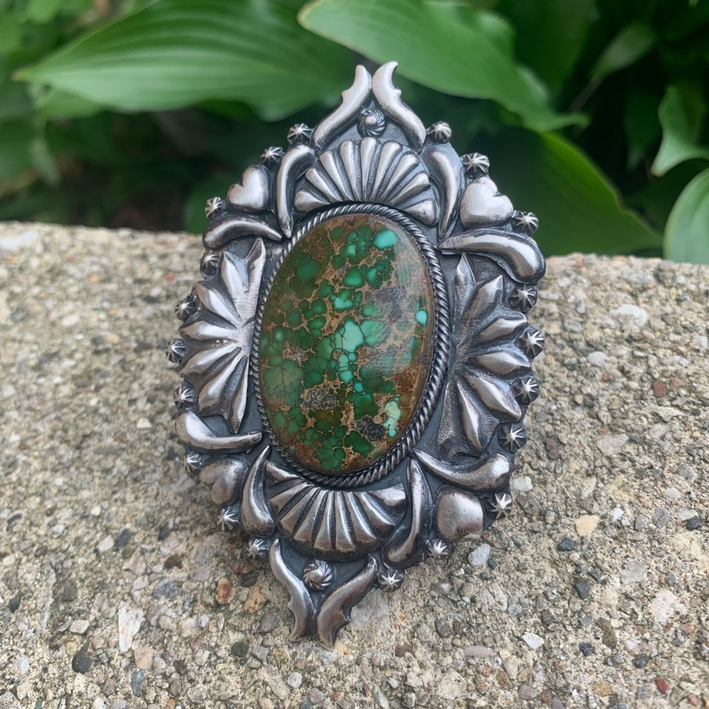 Sterling silver navajo turquoise ring 925 Native American made vintage jewelry - Picture 13 of 13